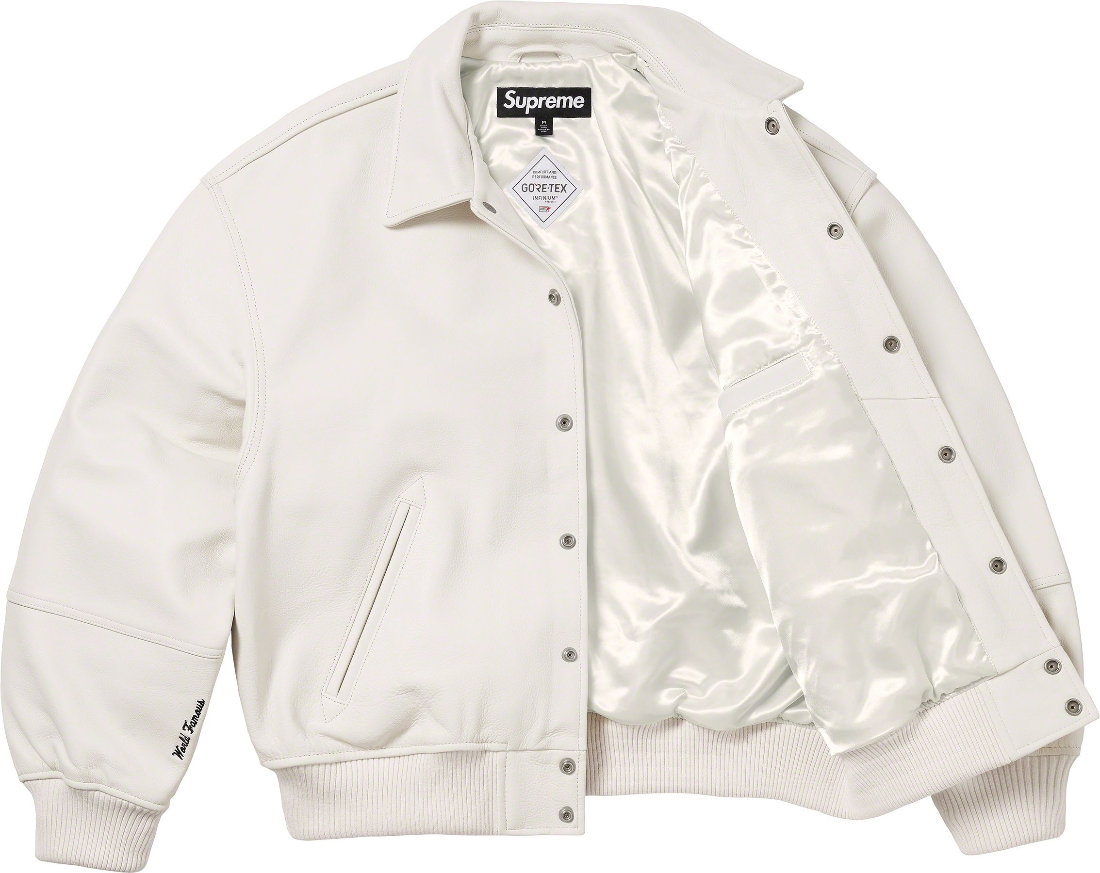 GORE-TEX Infinium WINDSTOPPER® Leather Varsity Jacket view 5